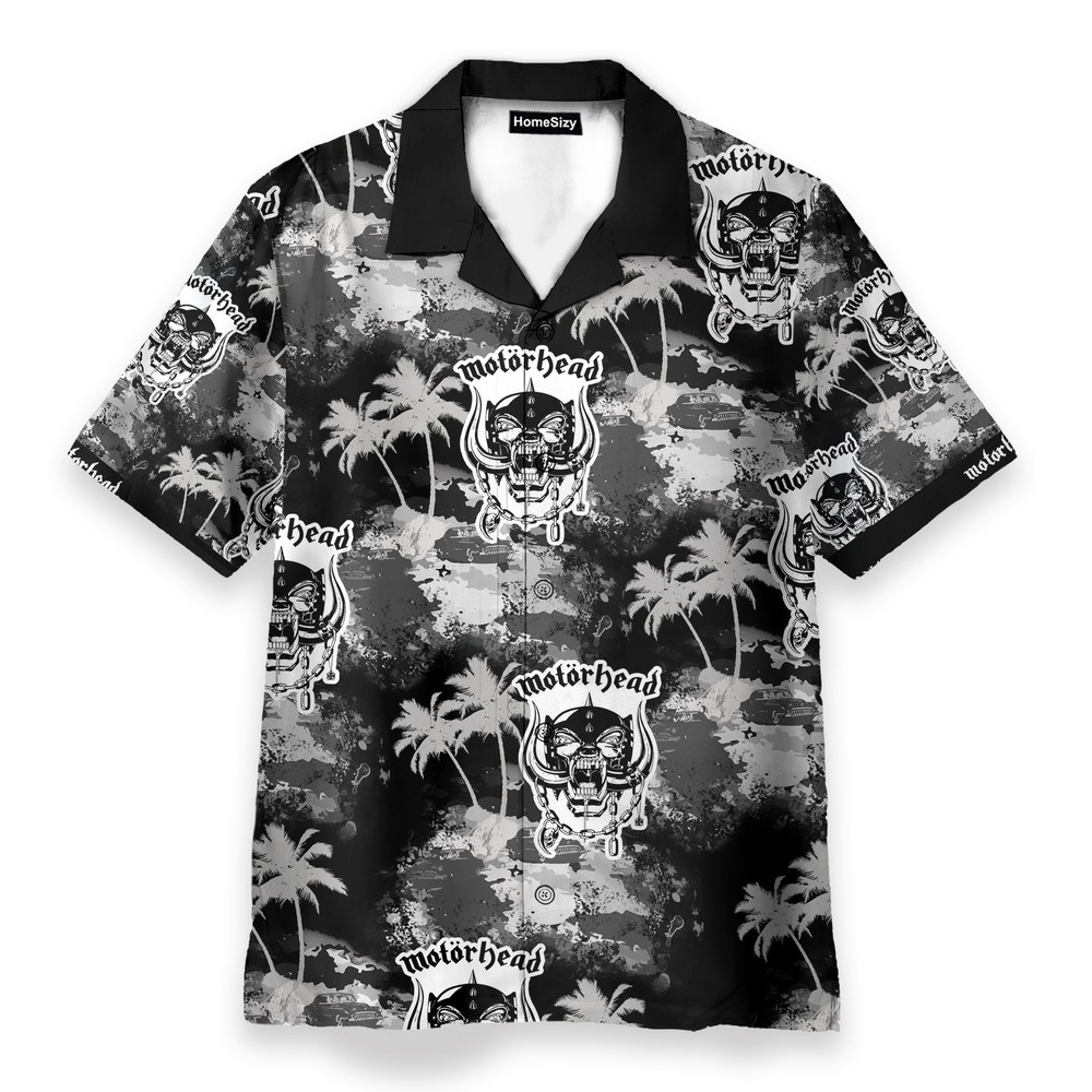 Motorhead Mens Buttons Up Shirts   Hawaiian Shirt Beach Shorts
