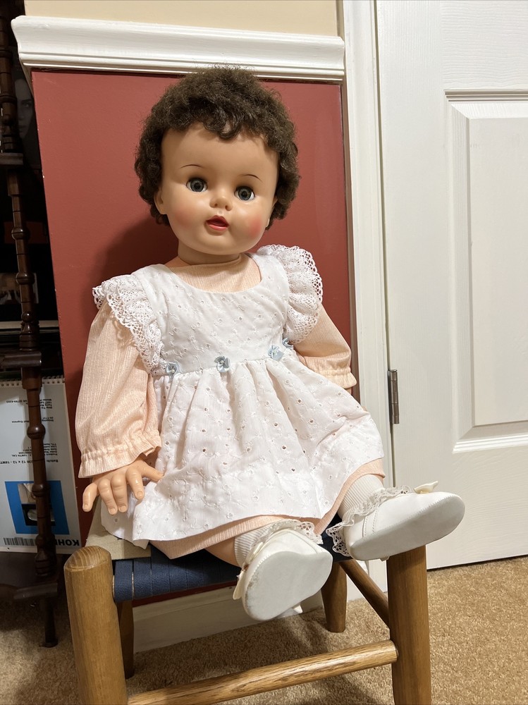 IDEAL SUZY DOLL PATTI PLAYPAL FRIEND BRUNETTE OB-28-1 RARE 28 “ DOLL-image