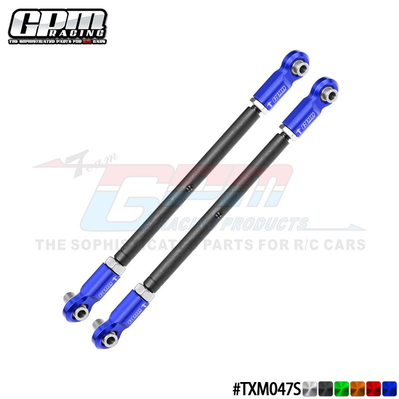 GPM 4140 Carbon Steel Adjust Front Steering Rod & 7075 Alloy Ends TRAXXAS X-Maxx