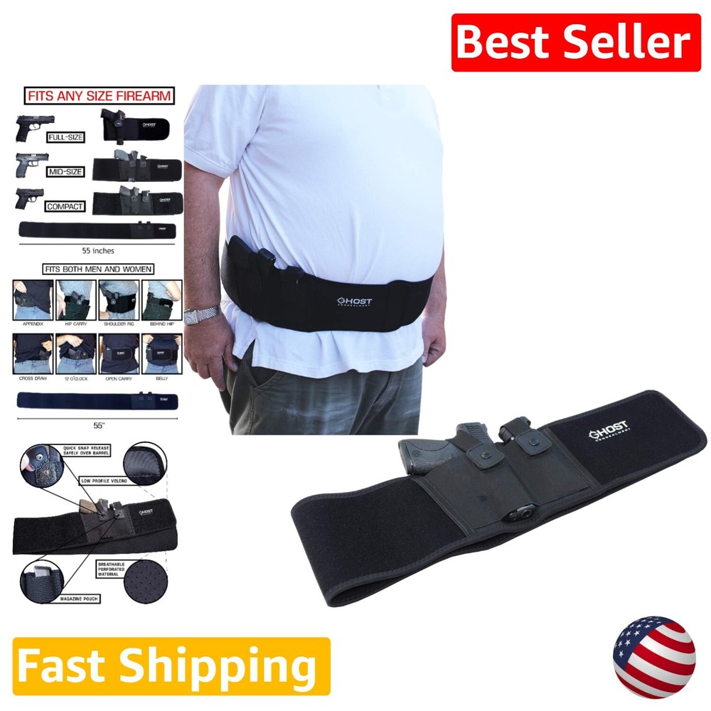 Belly Band Holster for Concealed Carry - Fits 40