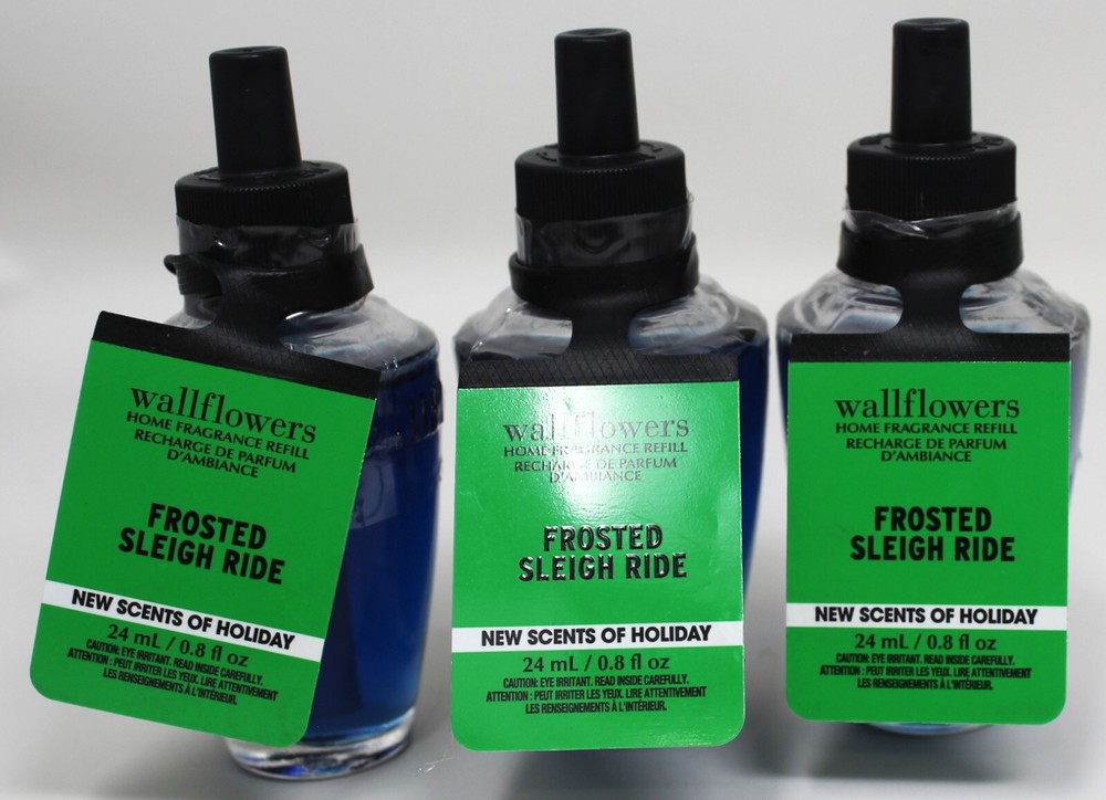 Bath Body Works Frosted Sleigh Ride Wallflower Refill 3-Pack Bulbs