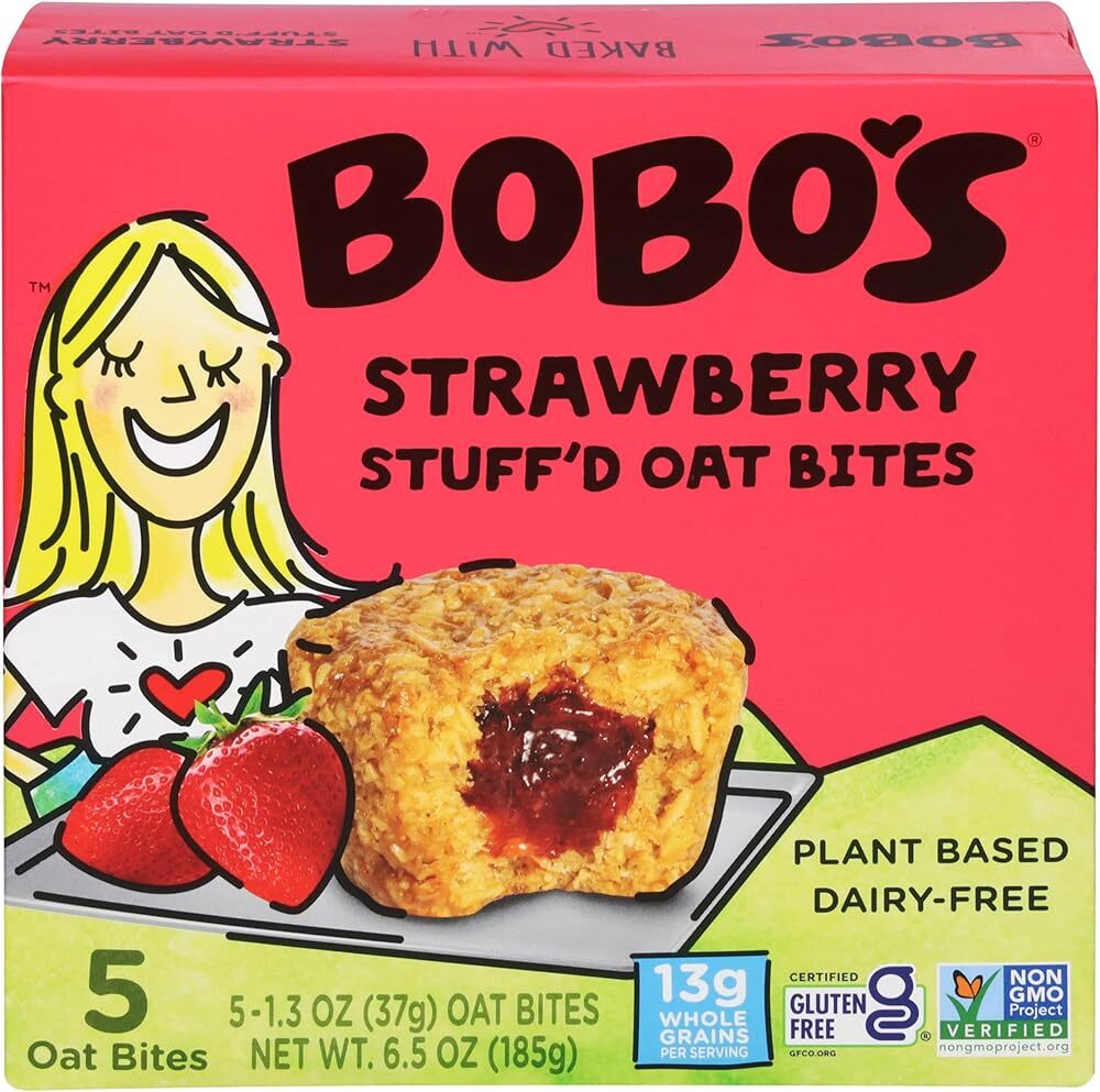 Bobo's Oat Bars Strawberry Stuff'd Oat Bites 5 Count, 1.3 OZ