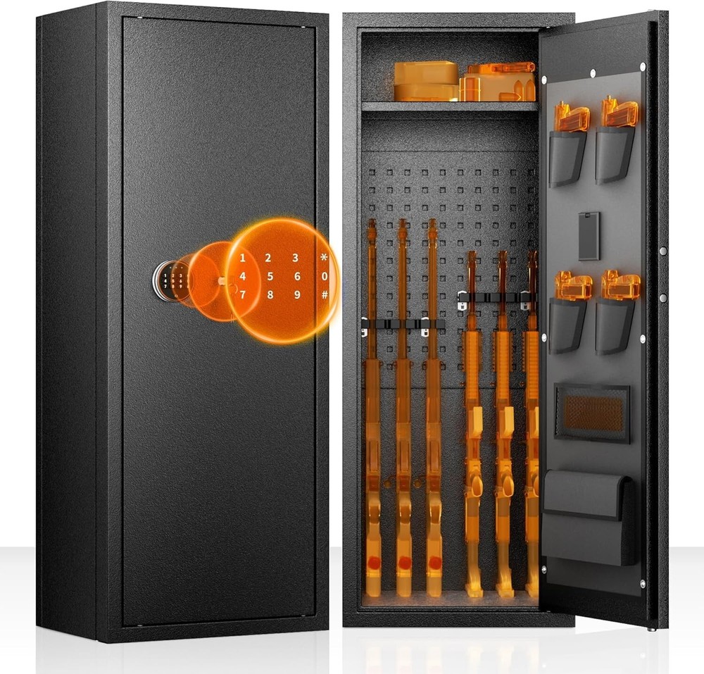 10-14 Gun Safe for Rifles and Pistols,Quick Release Fireproof Gun Safe - NEW
