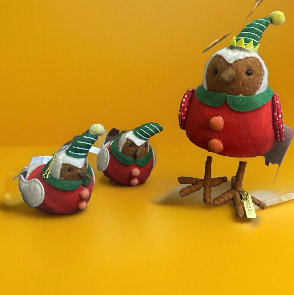Target Wondershop 2023 Featherly  Friends Christmas Ornaments  3 NEW W/TAGS