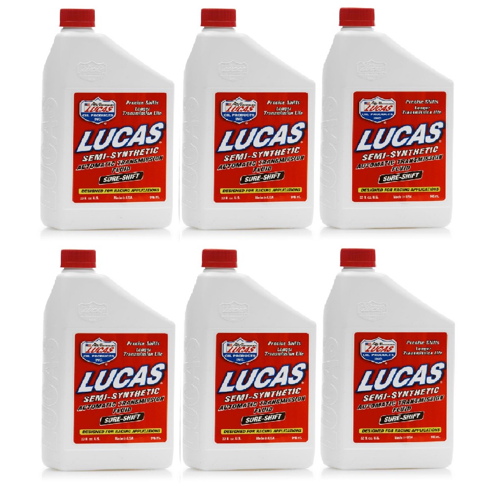 Lucas Oil Semi-Synthetic ATF Quart Bottles 6-Pack