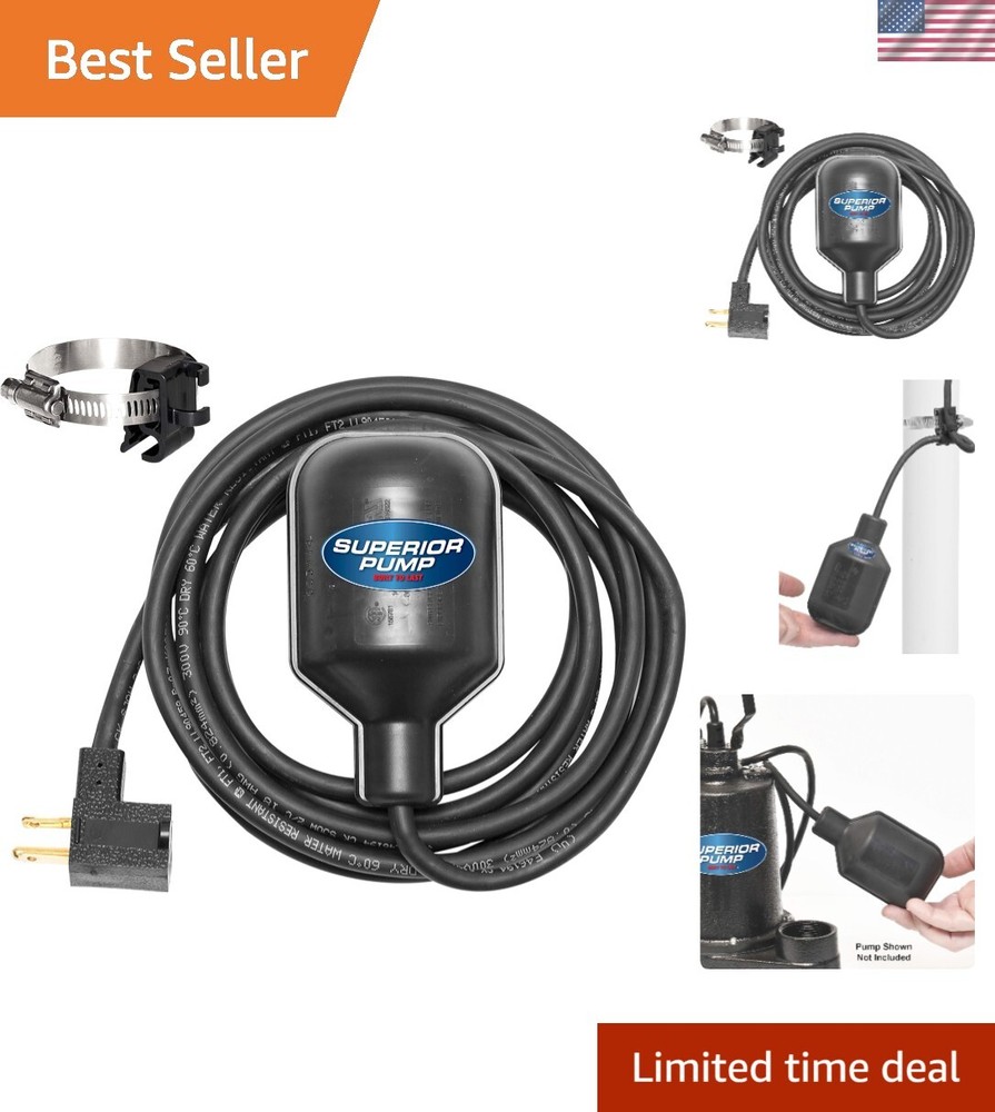 Automated Float Switch with Tethered Design for Efficient Water Management-image