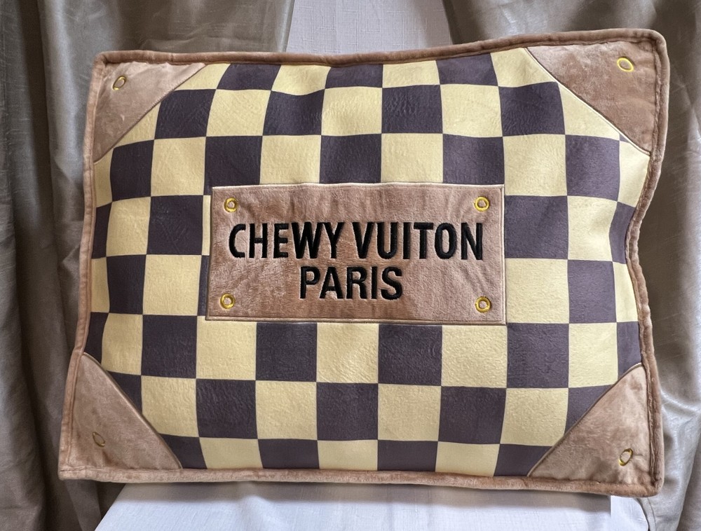 Chewy Vuiton Paris Luxury Pet Pillow for Dogs & Cats  