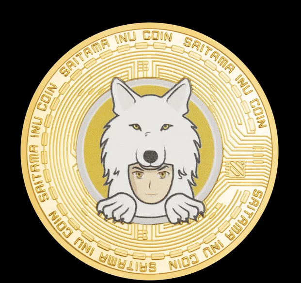 Gold Plated Saitama INU Crypto Cryptocurrency Collection Coin-image