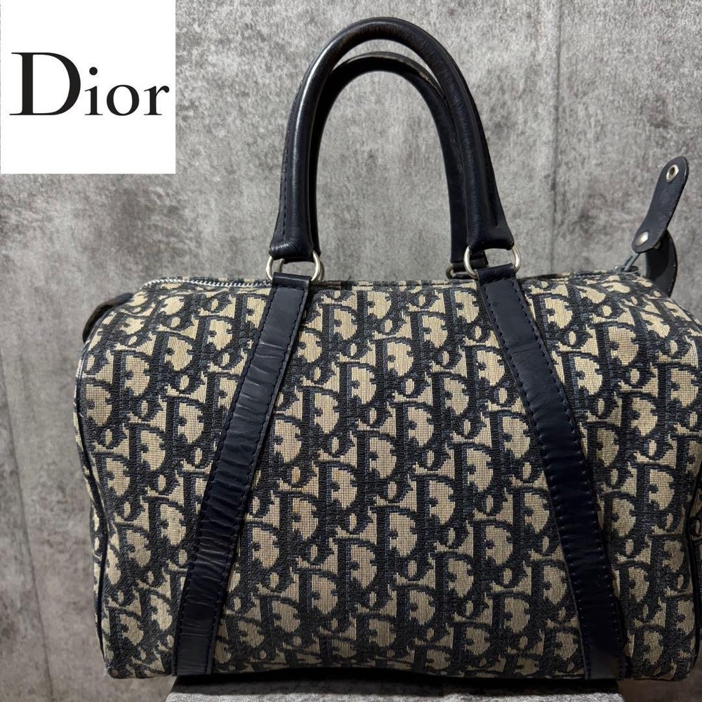 Christian Dior Trotter Mini Boston Bag in Navy – Iconic & Timeless