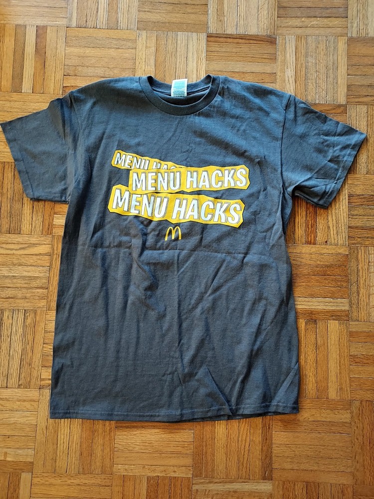 McDonald's Menu Hacks Crew Shirt Medium Brand New