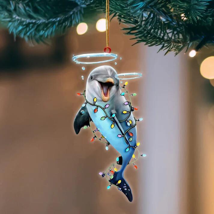 Dolphin Christmas Light Hanging Ornament Christmas Tree Ornament Decor