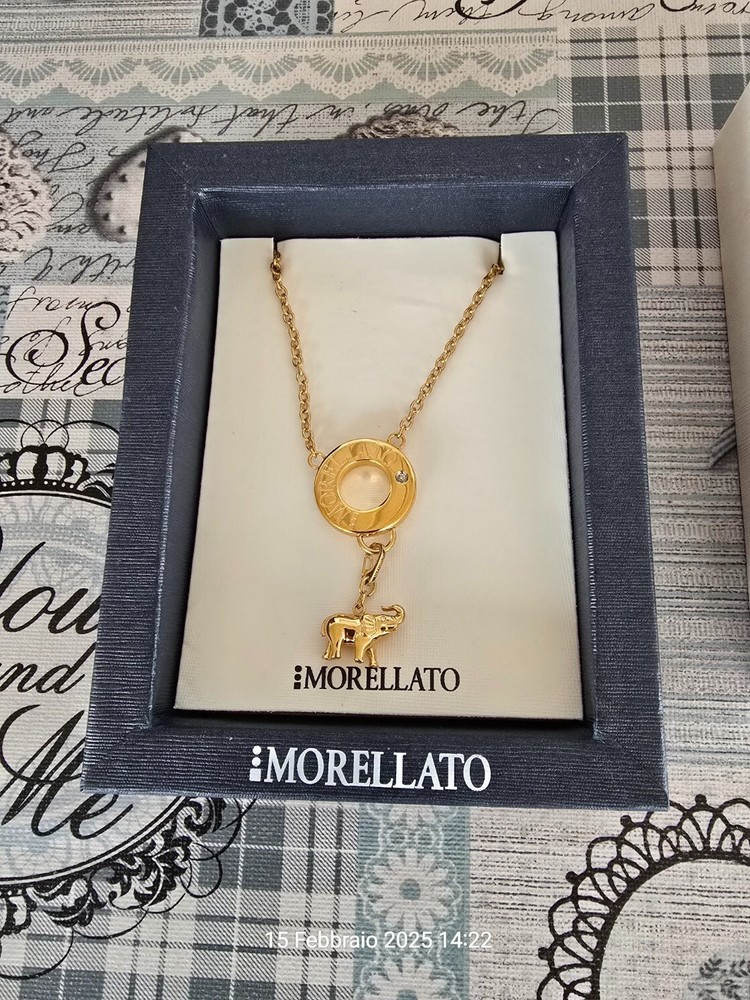 Morellato Happy Elephant Charm Necklace for Good Luck Holder