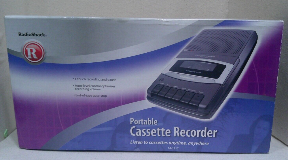 Vintage Radio Shack Portable Cassette Recorder Model 14-1117* New in Box