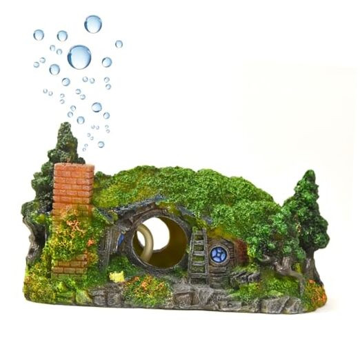 Aquarium Decorations Castle Fish Tank Décor Thematic Ornaments (Hobbit-Small)
