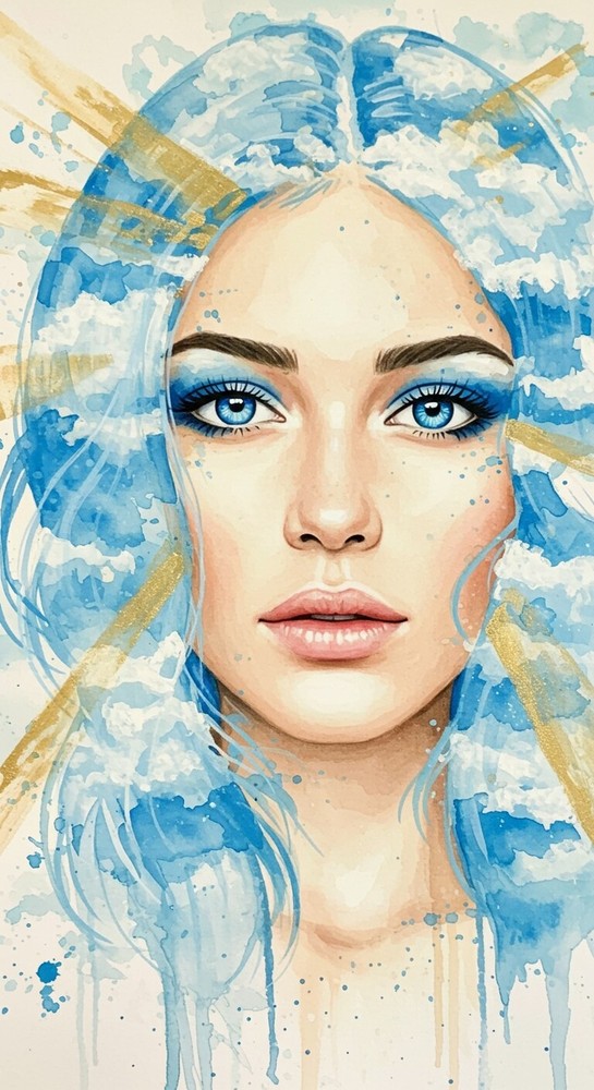 Abstract Flower Girl Digital Art Wallpaper for PC & Mobile-image