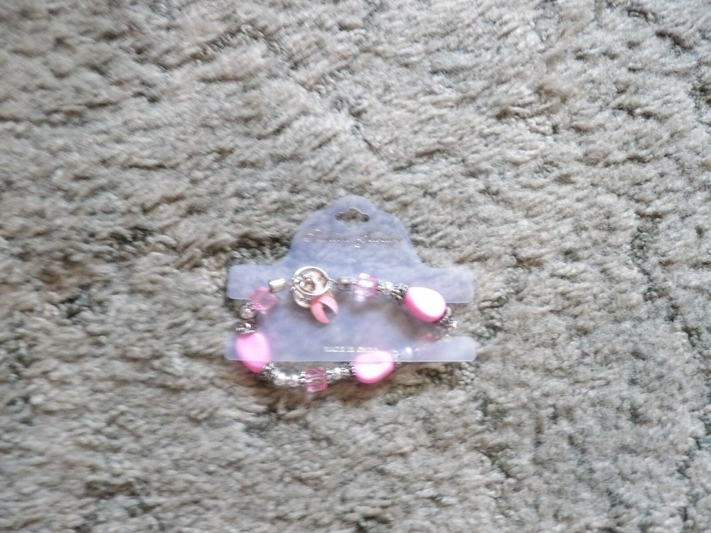 NWT breast cancer charm bracelet