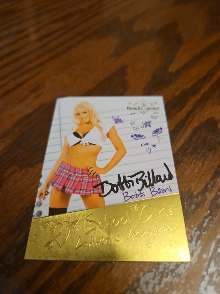 2014 Benchwarmer Hot For Teacher Autograph Gold Foil Bobbi Billard #42 Playboy