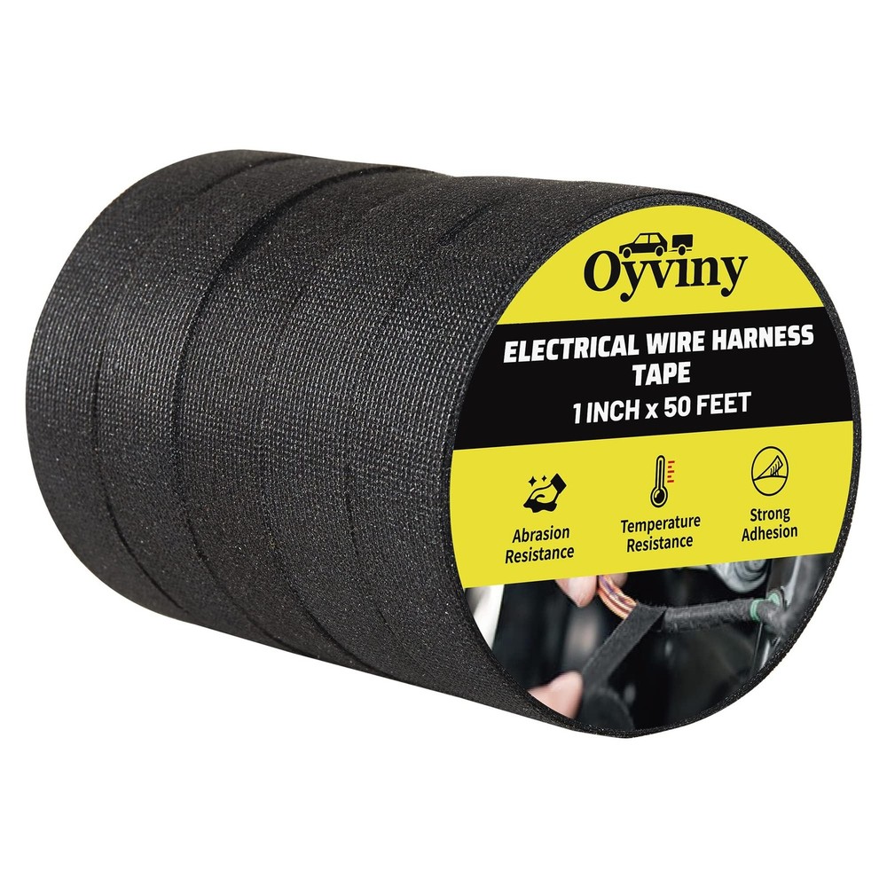 Electrical Wire Harness Cloth Tape - 1 Inch x 50 Feet, Self-Adhesive, Noise D...