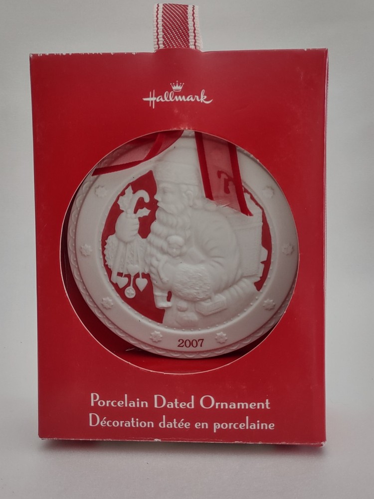 NIB Hallmark Porcelain Dated Ornament Ornament 2007 Santa NEW