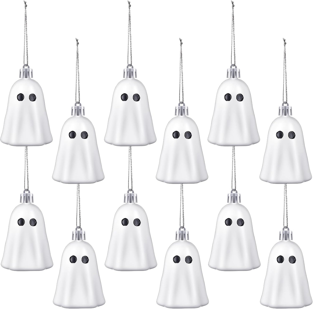 12 Cute Ghost Hanging Ornaments for Halloween Tree Decor
