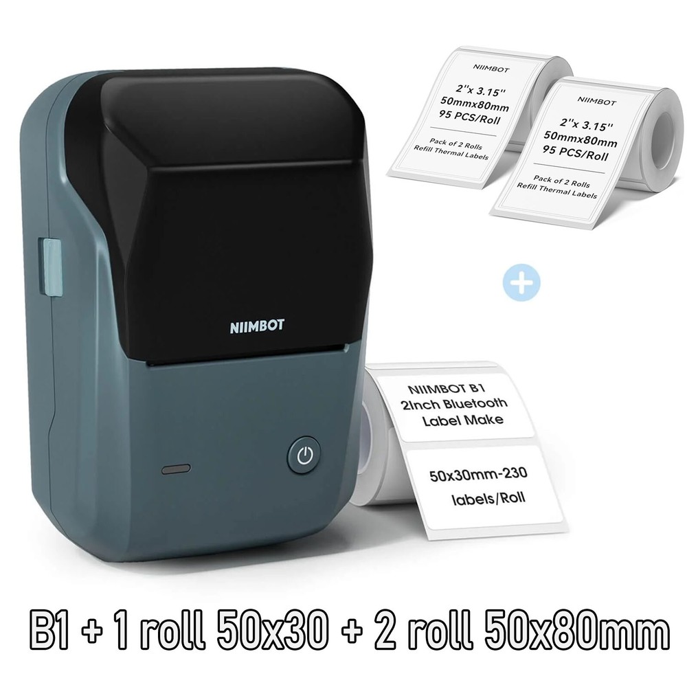 Bluetooth Thermal Label Maker Machine with Tape - Portable NIIMBOT Printer  