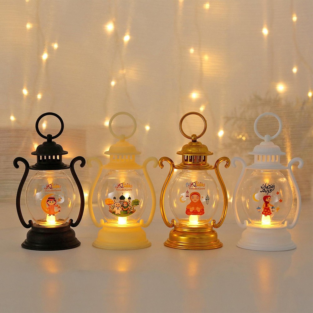 LED Lamps Eid Mubarak Ramadan Fairy Light Muslim Party Decorative Lantern Lamp