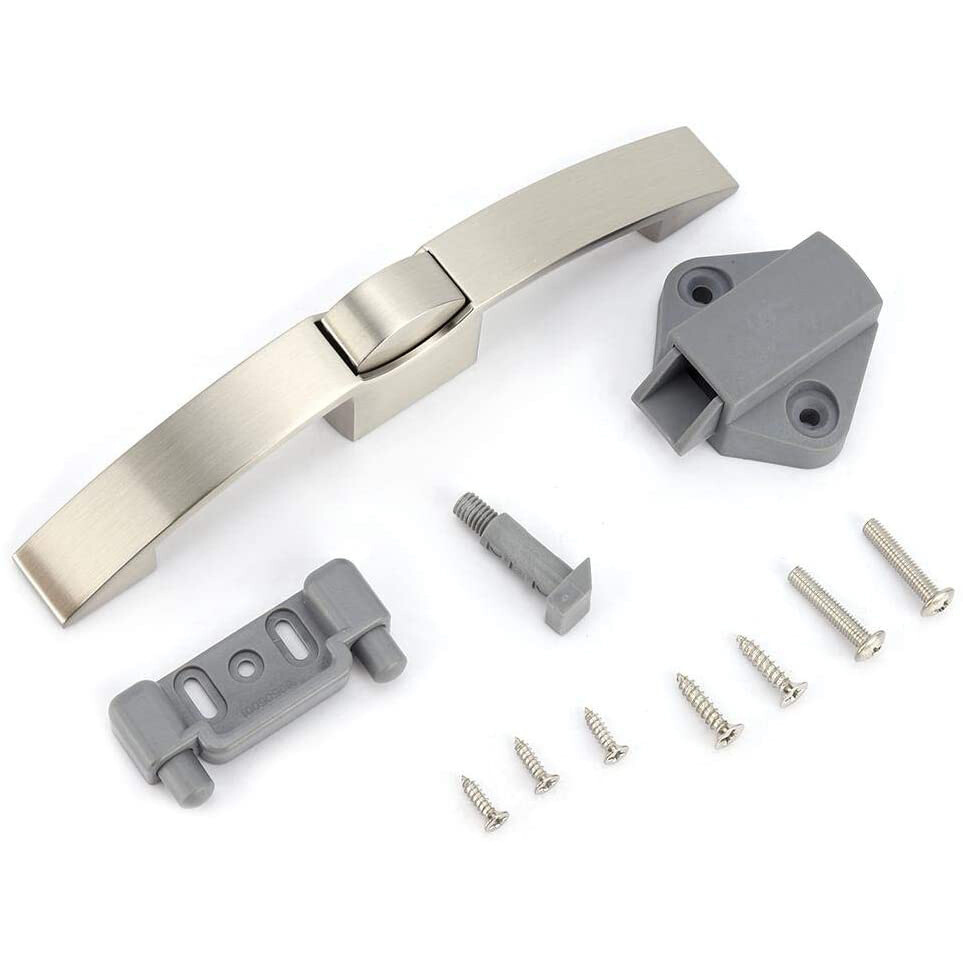 Brushed Nickel 128mm Rv Handle Lock Door Button Lock Set