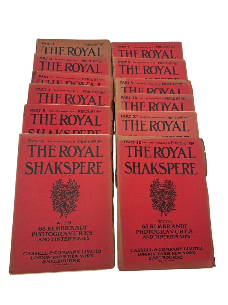 The Royal Shakespeare 1903 Cassell Rembrandt Plates Magazine Shakespeare's Works