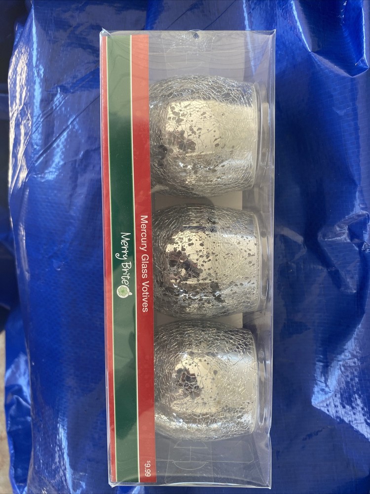 Elegant Mercury Glass Votive Candle Holders