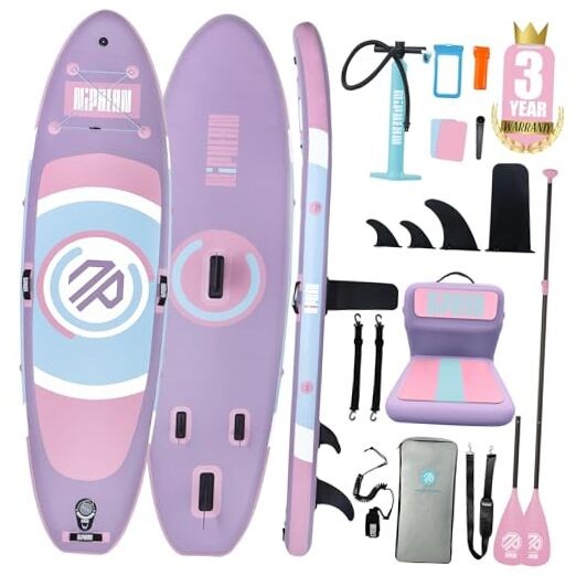 Durable 10ft Inflatable SUP with StabilTrac Fin & Premium Accessories