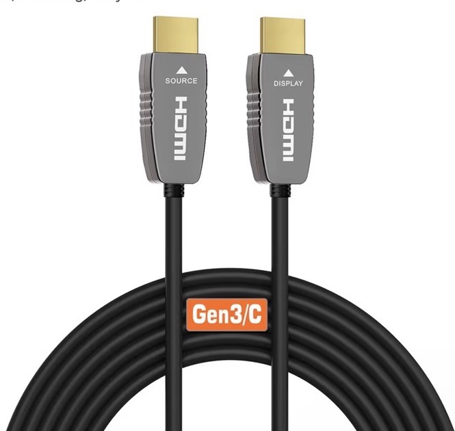 8K HDMI 2.1b Fiber Optic Cable CL2 Rated 130 Feet 48Gbps 8K60Hz