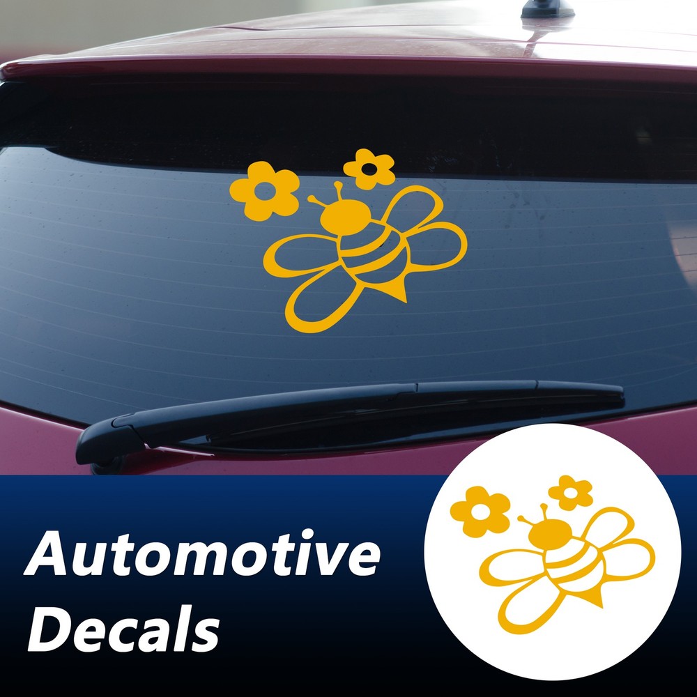 Reflective Bumper Decal Reflective Yellow Bee Balm Personalized Decoration