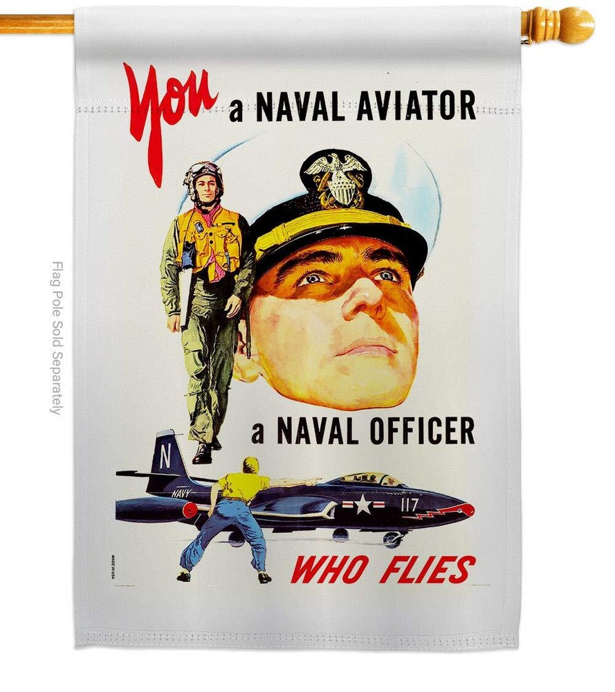 You a Naval Officer House Flag Armed Forces Navy USN Seabee United State Amer...