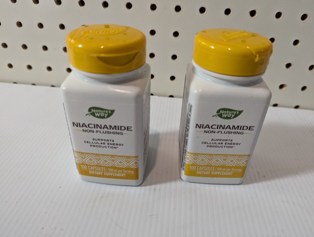 TWO Nature's Way Niacinamide (500mg) Non-Flushing 100 caps, **Free Shipping**