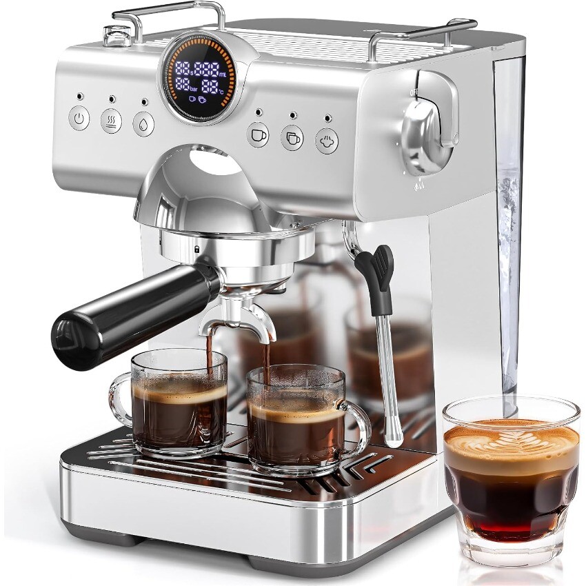 20-Bar Professional Espresso Machine with Cold Brew for Home