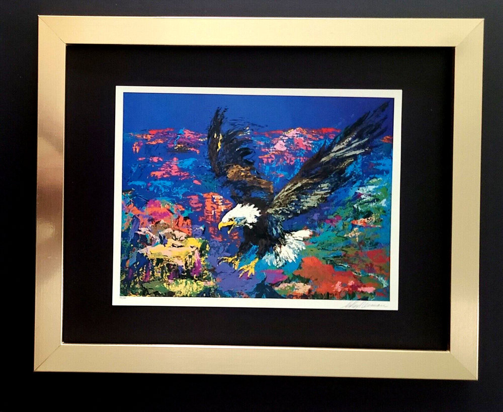 LEROY NEIMAN +  EAGLE  + CIRCA 1990'S + SIGNED PRINT FRAMED + BUY NOW-image