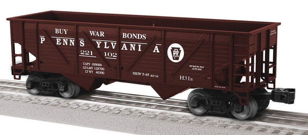 LIONEL 2442100 Pennsylvania Composite 2-Bay Hopper Train Car