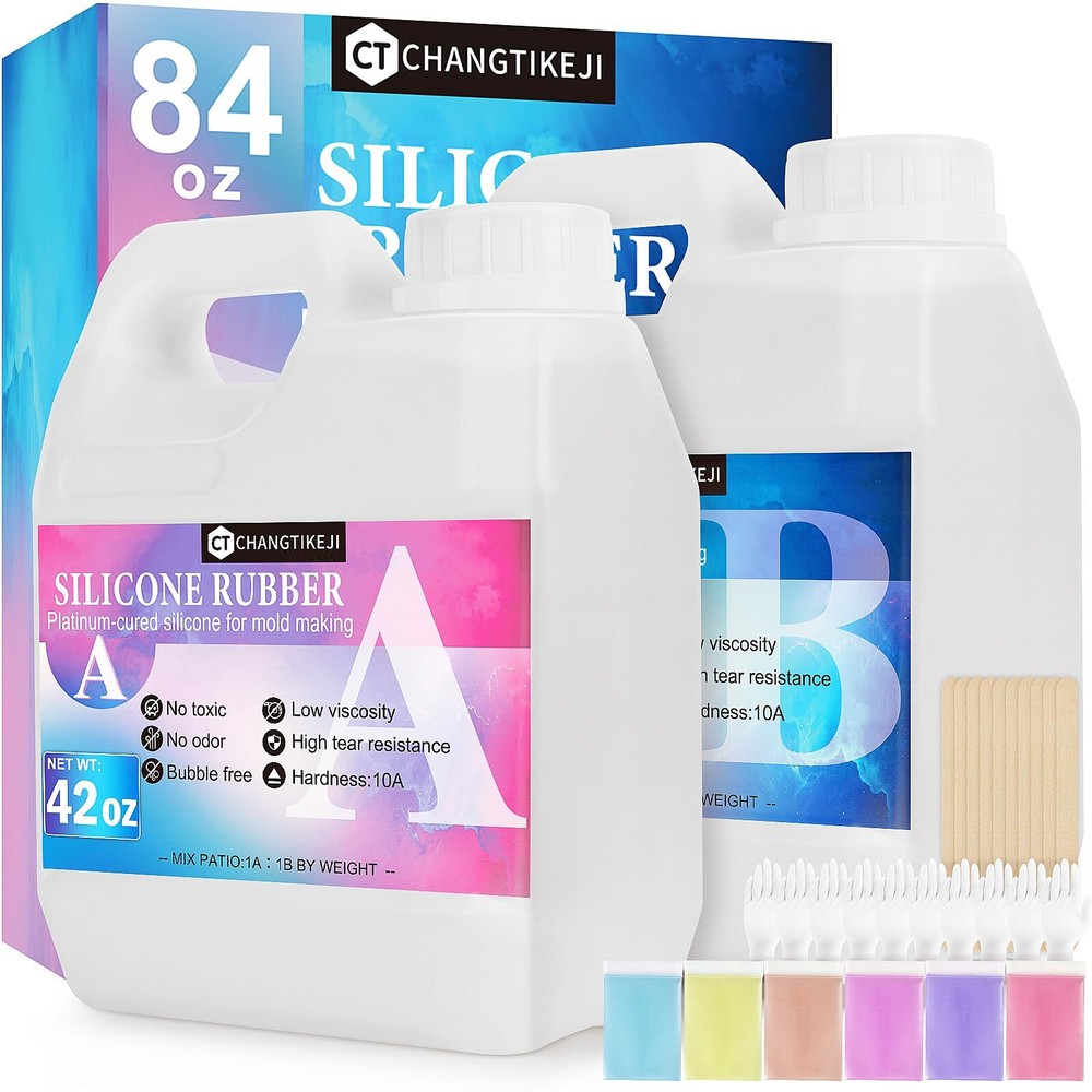 Silicone Mold Making Kit 84oz for Resin Candle Soap Fast Cure Platinum