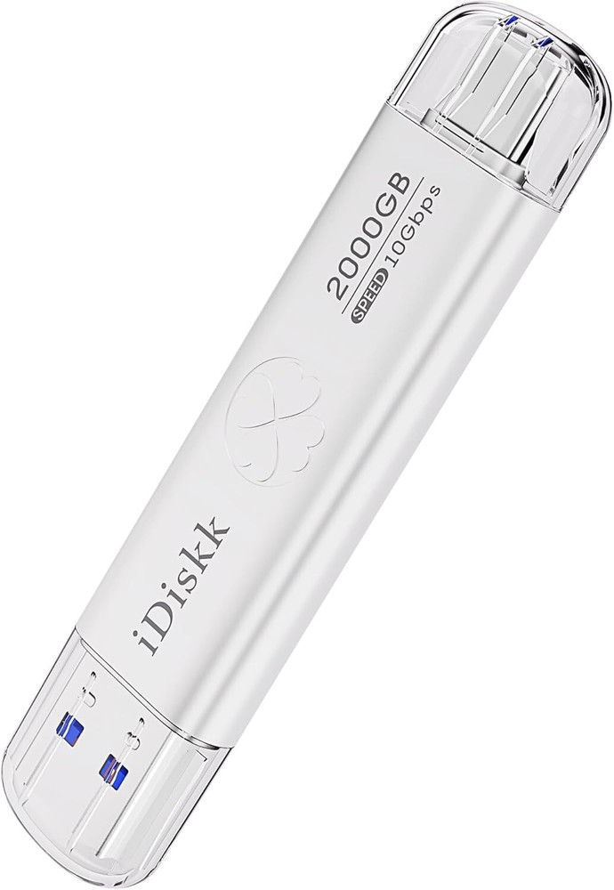 2TB iDiskk Super Fast External SSD Flash Drive for Photos