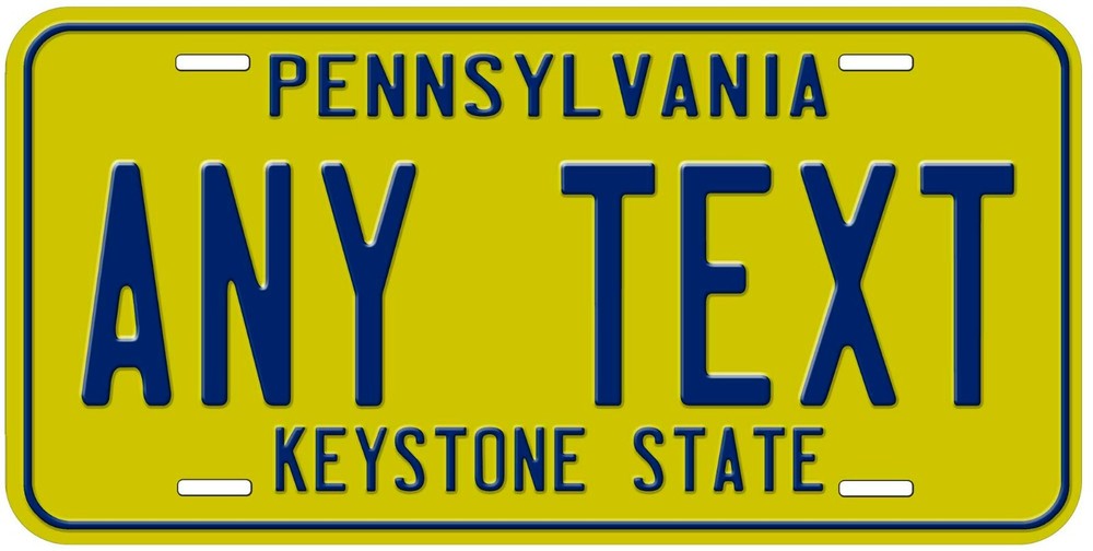 Custom PA 1978 Vintage Car License Plate with Your Text-image