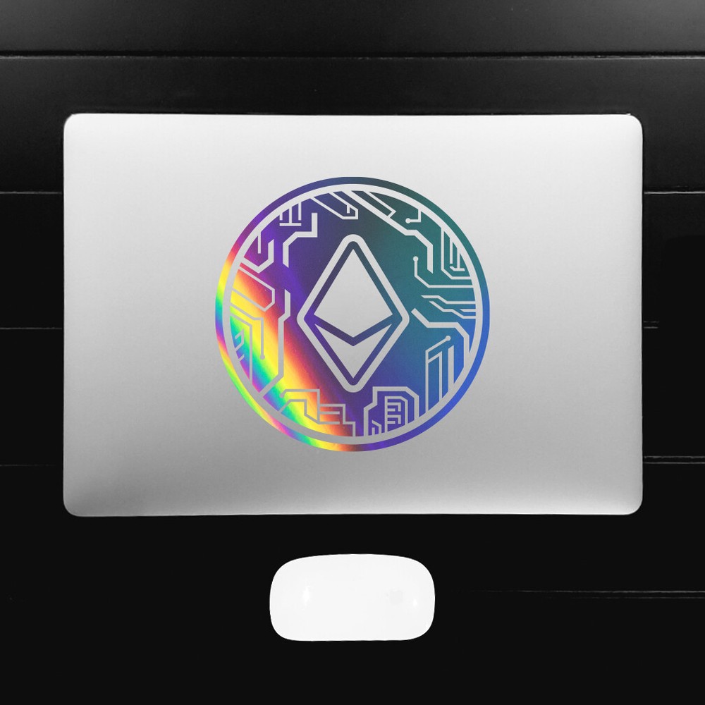 Ethereum Circuit Cryptocurrency Vinyl Decal Sticker, Various Colors-image