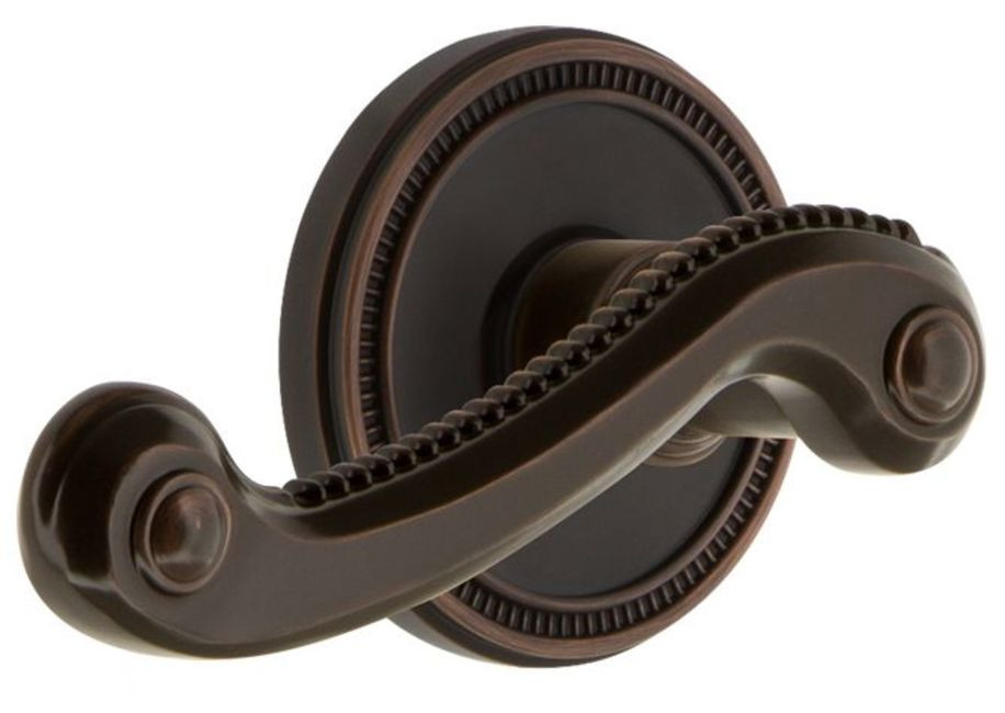 Grandeur SOLNEW_PRV_238_LH Solid Brass Left Hand Privacy Door Knob in Bronze Finish