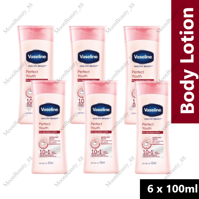 6 x Vaselina Piel Saludable Brillante Perfecta YouthE Reducir Líneas Finas Loción 100 ml