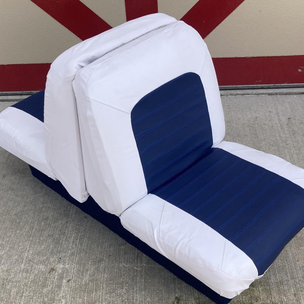 Boat Seat Cover Skin Replacements: Blue, Red... Vinyl Upholstery for Bench Seats