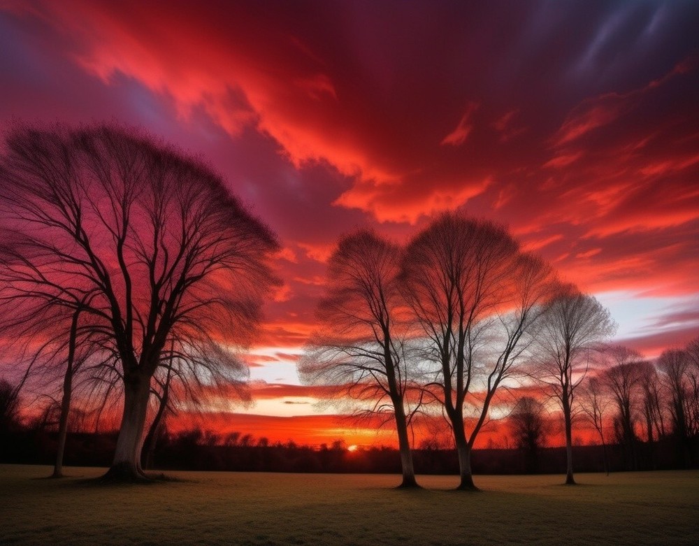 Digital Image Picture  Wallpaper Background Desktop AI Art sunset