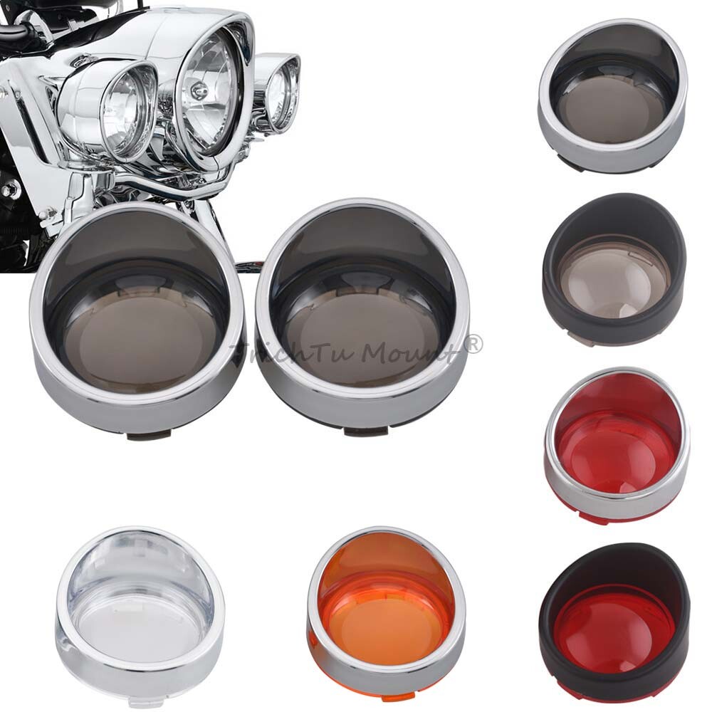 2pcs Turn Signal Light Lens Cover w/Bezel Visor For Harley Sportster XL Softail