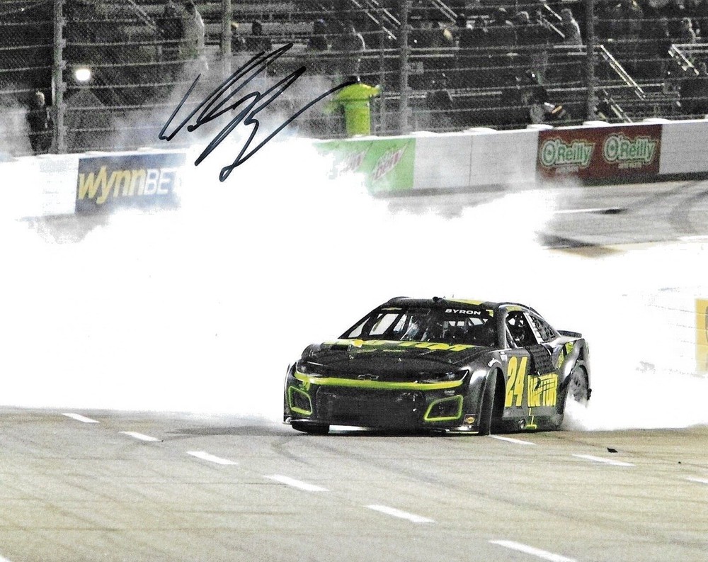 2022 William Byron Martinsville Raptor Win Signed Auto 8x10 Photo W/ COA #2