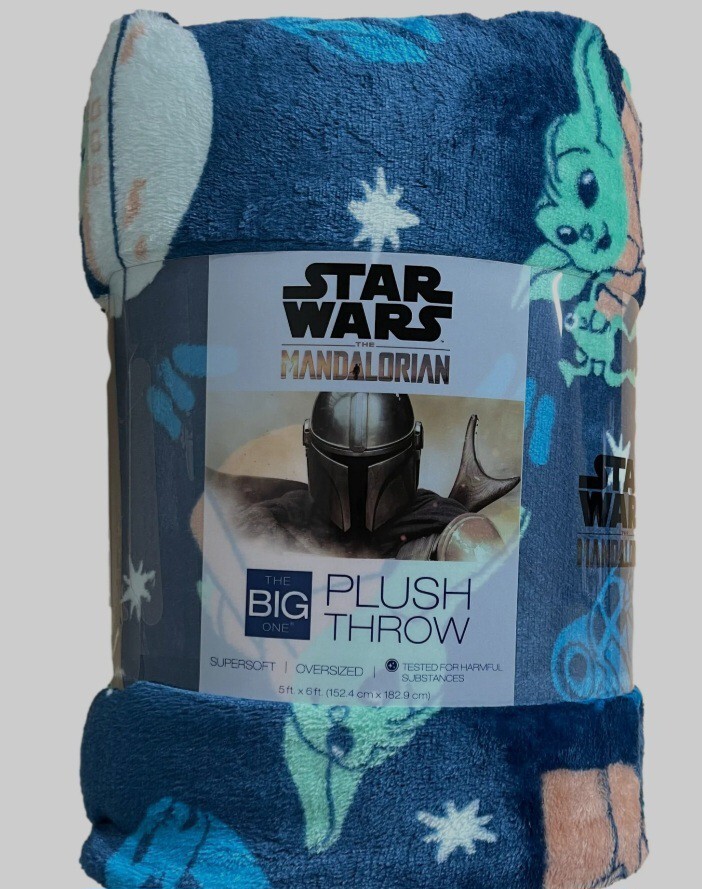 The Big One Star Wars Mandalorian Baby Yoda Blanket Supersoft Oversized Plush