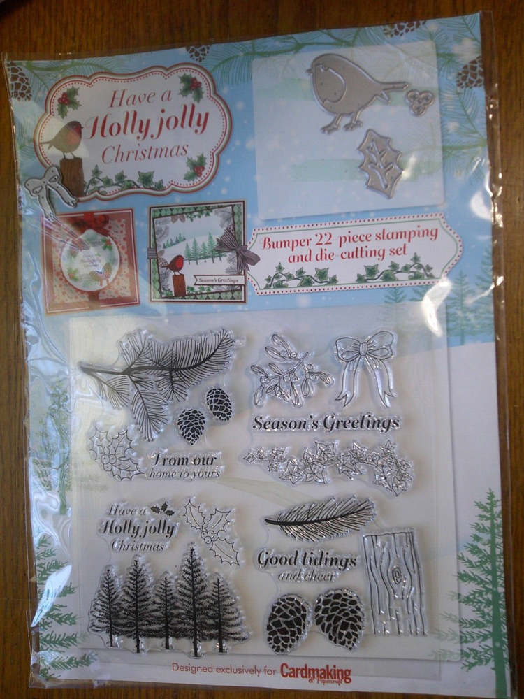 Cardmaking & Papercraft HAVE A HOLLY JOLLY CHRISTMAS stamp & dies