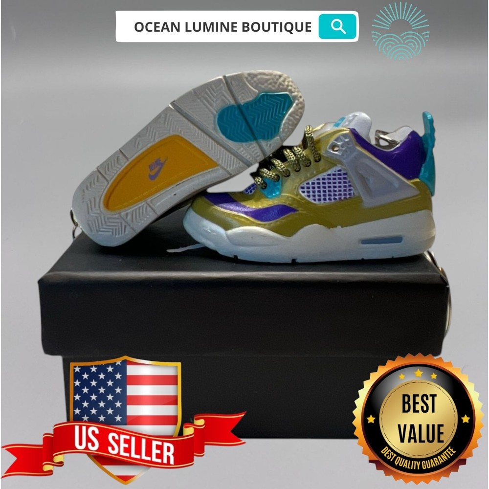 Air Jordan 3D Mini Sneaker Keychain, Shoe Keyring Shoe Box, Display Box Option